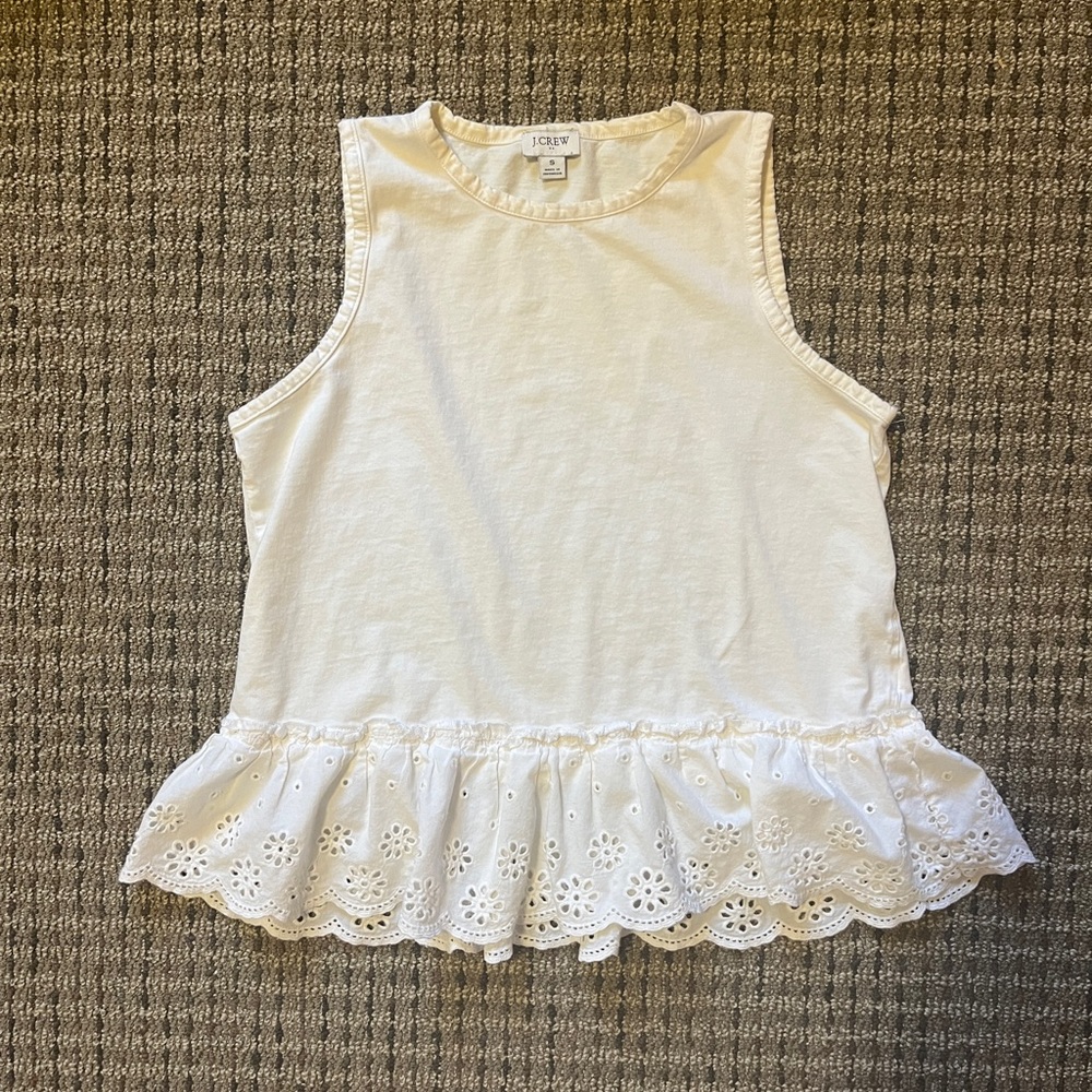 J. Crew Sleeveless Peplum Top